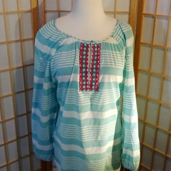 Talbots XL Aztec Beaded Blouse - Picture 9 of 16